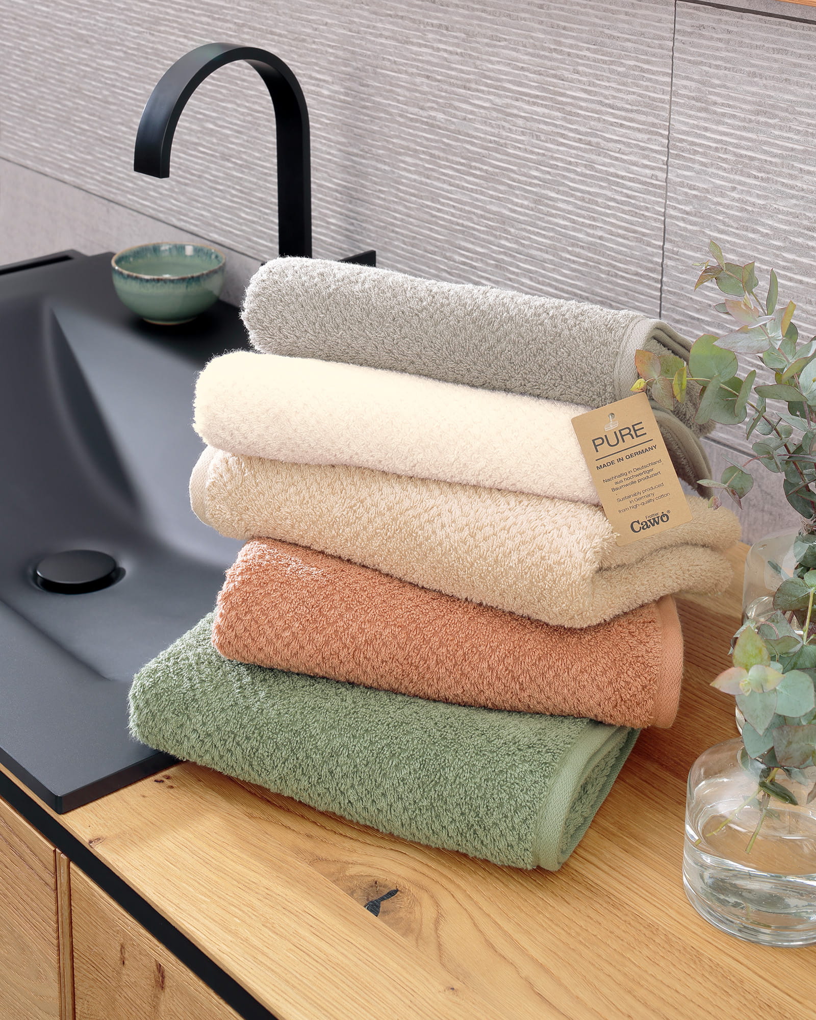 Cawö Handtücher Pure 6500 - Farbe: puder - 383
