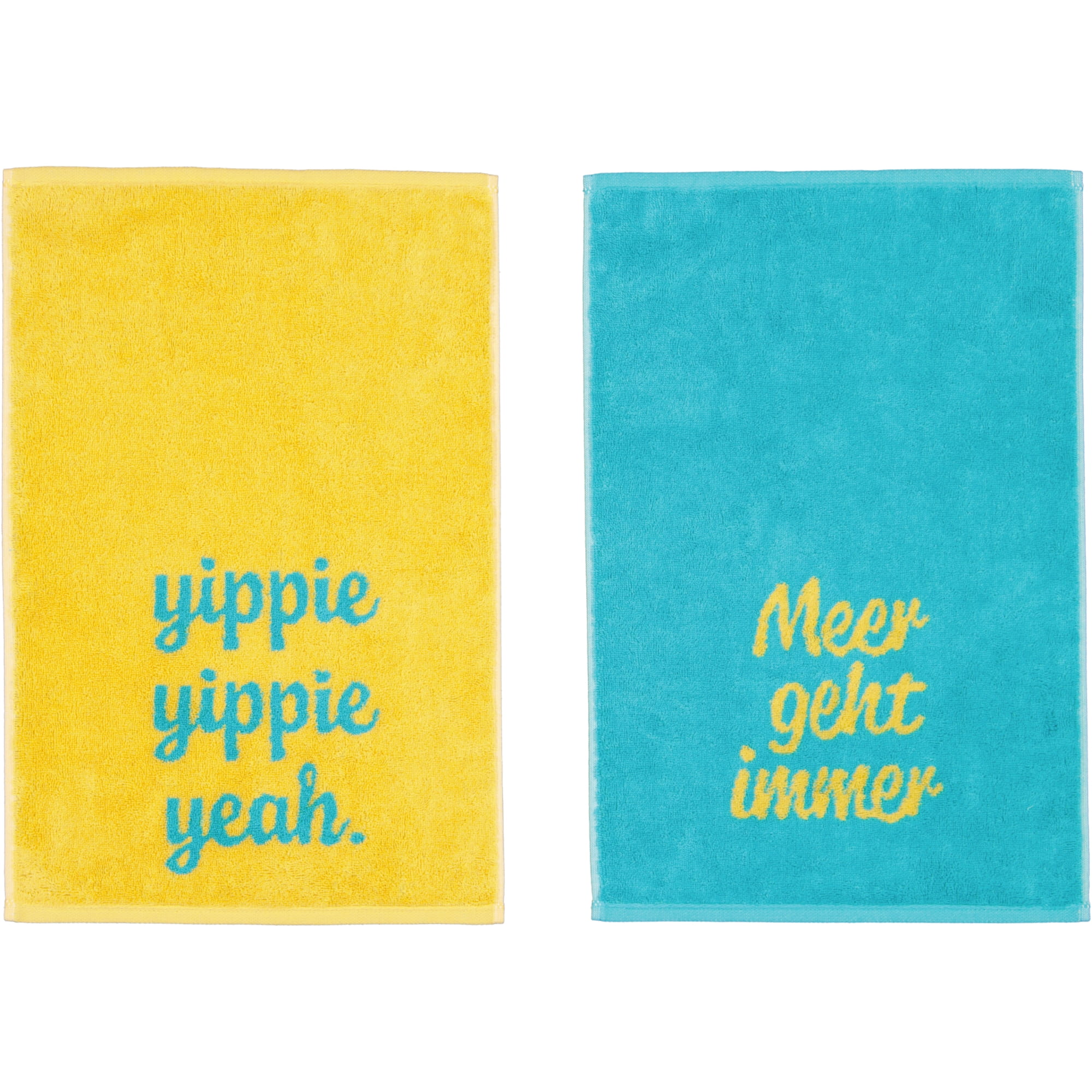Cawö Gästetücher Postcard Towels Edition 100 yippie yippie yeah - 08 - Gästetuch 30x50 cm