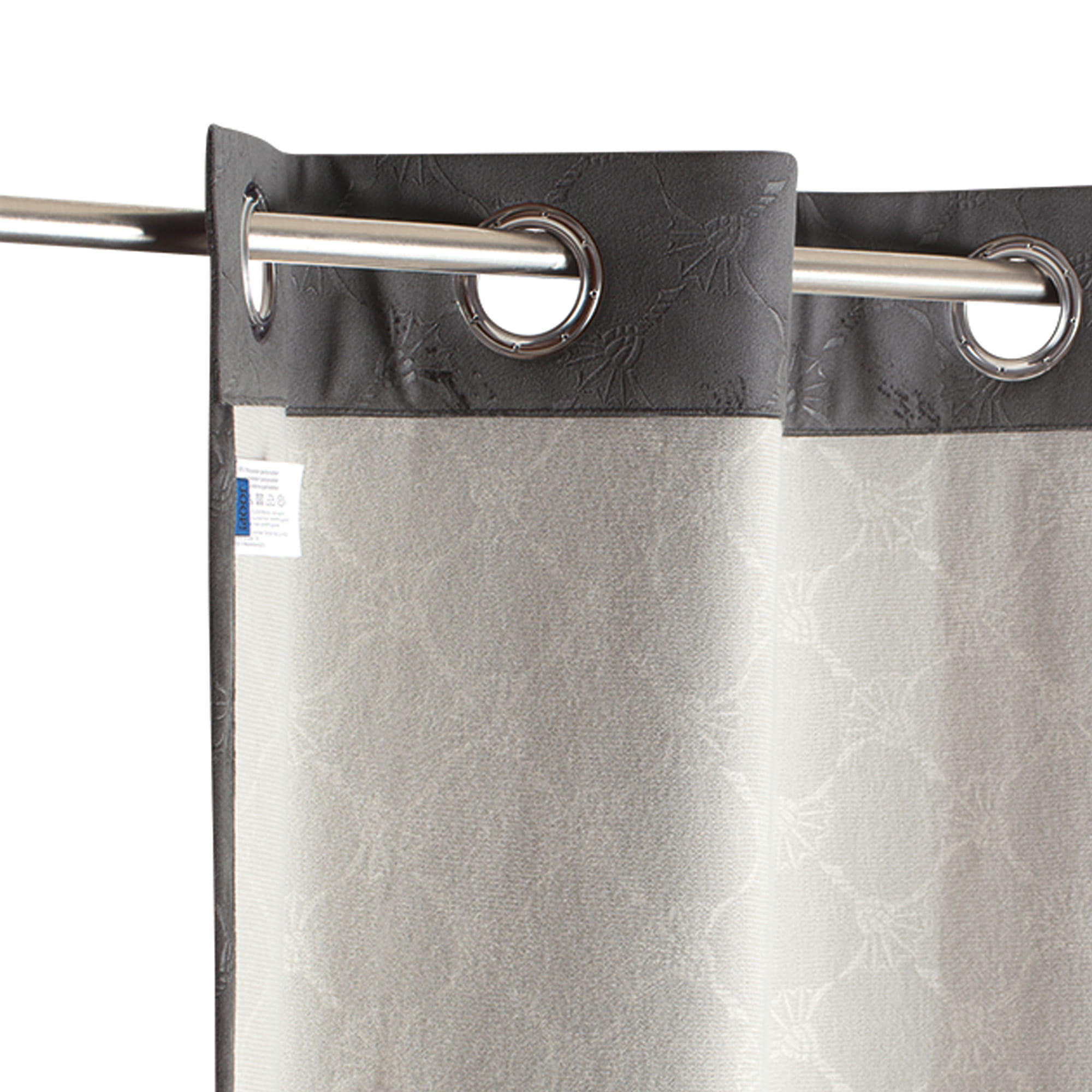 JOOP! Vorhang Gardine Emboss mit Ösen - Größe: 140x250 cm - Farbe: Anthrazit - 012