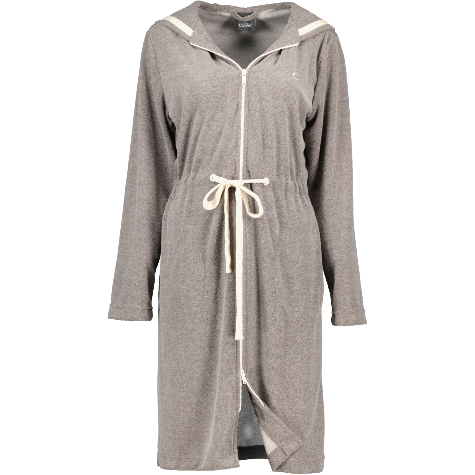 Cawö Home Active Damen Kurzmantel Kapuze TG RV 821 - Farbe: mocca-natur - 33