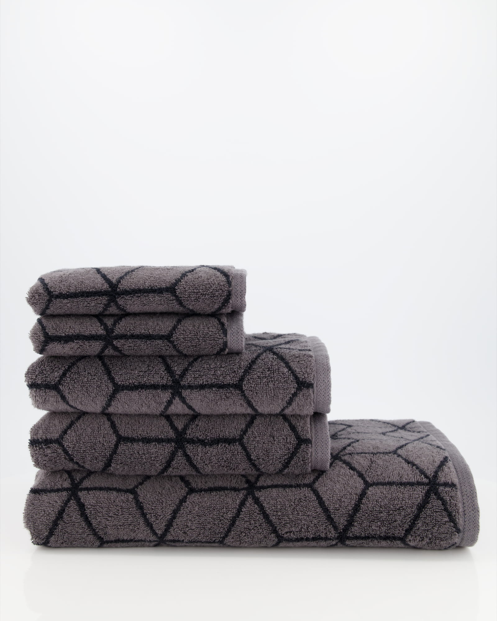 Villeroy & Boch Handtücher Coordinates Carré 2557 - Farbe: graphite - 79 - Handtuch 50x100 cm