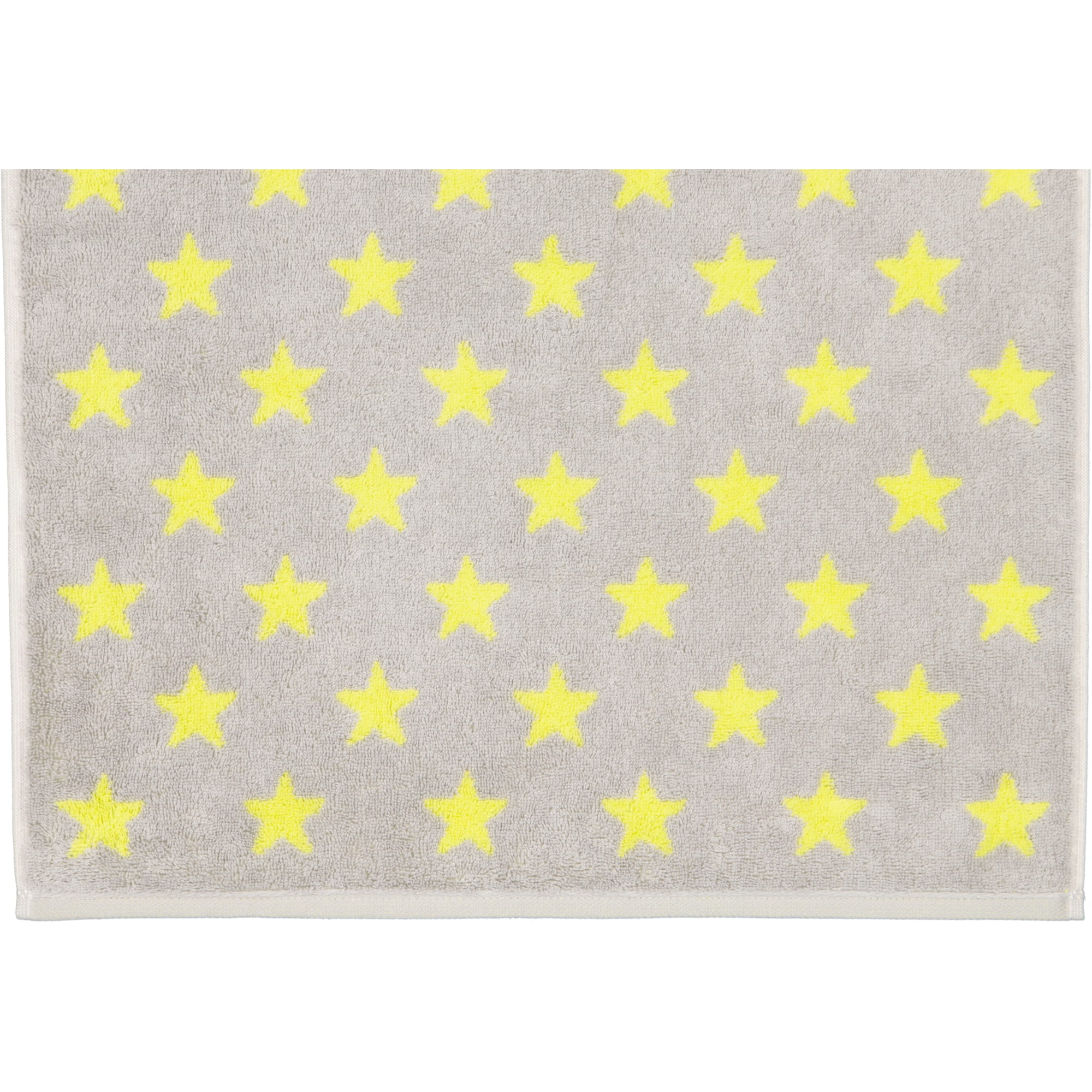 Cawö Handtücher NEW STARS Sterne klein 6261 platin/lime - 75 - Waschhandschuh 16x22 cm