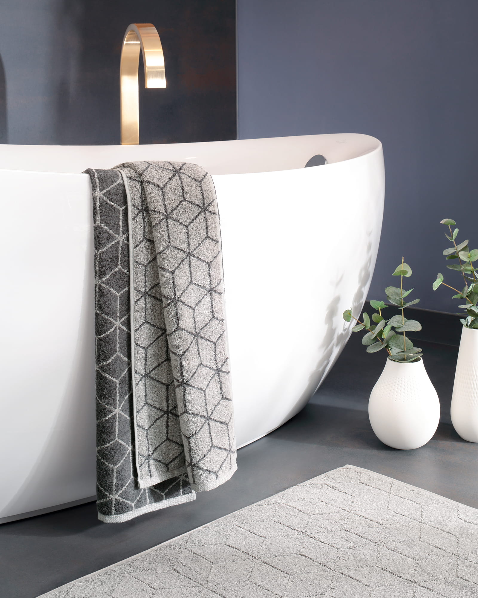 Villeroy & Boch Handtücher Coordinates Carré 2557 - Farbe: stone - 77