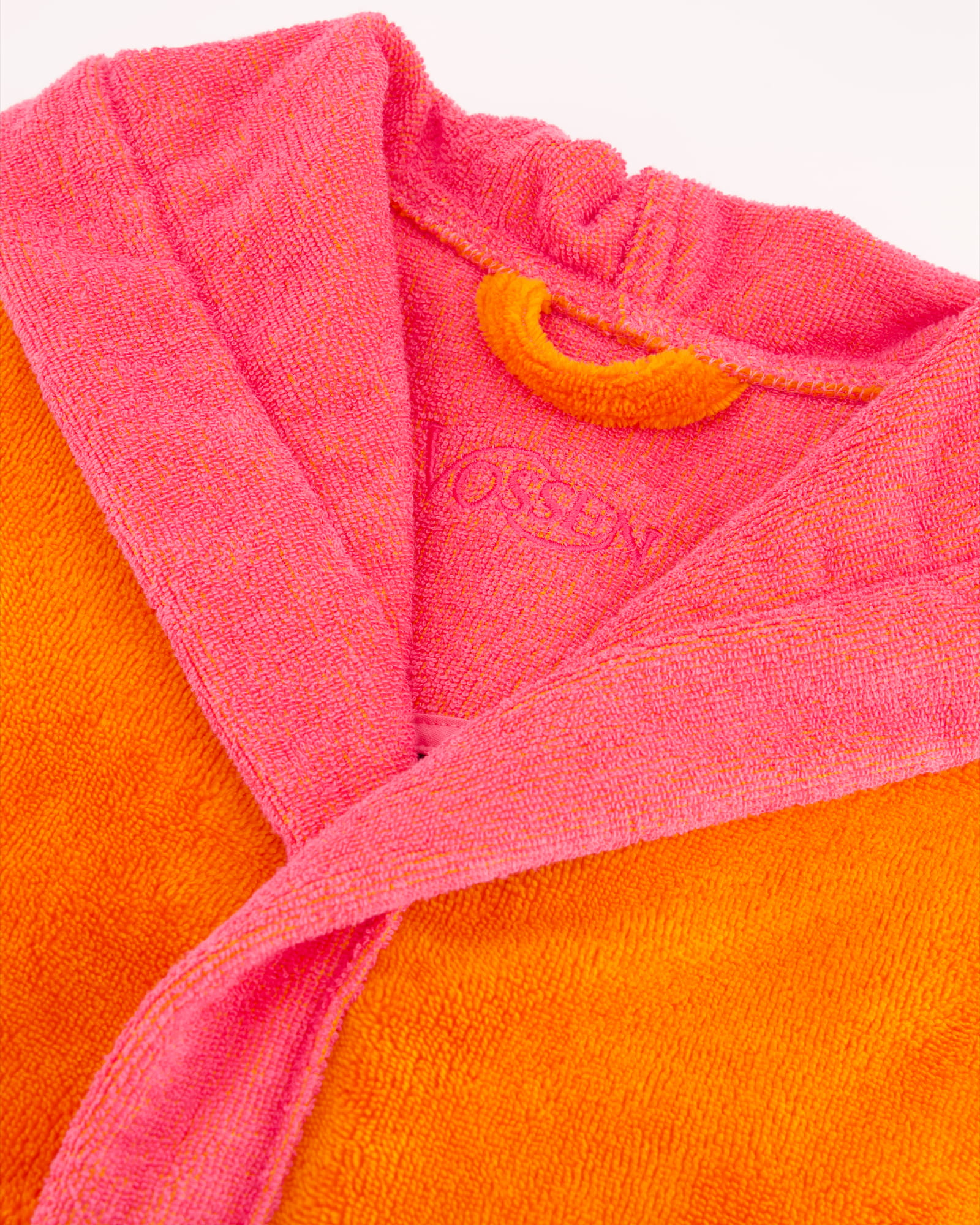 Vossen Bademäntel unisex Kapuze Poppy electric orange/prim rose - 0033 - XS