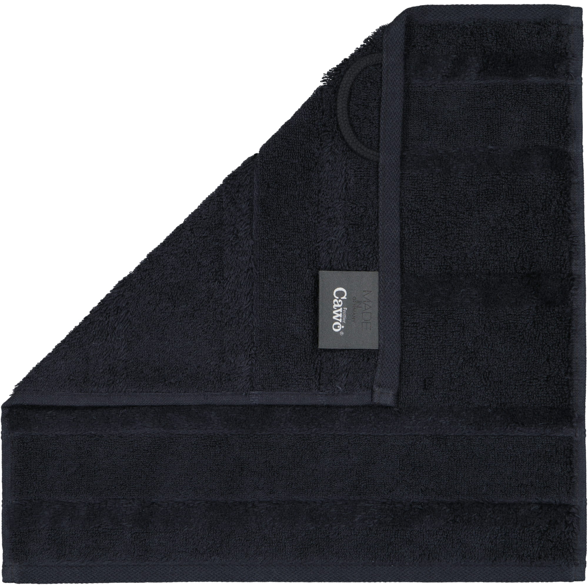 Cawö Handtücher Noblesse2 Uni 1002 schwarz - 906 - Seiflappen 30x30 cm