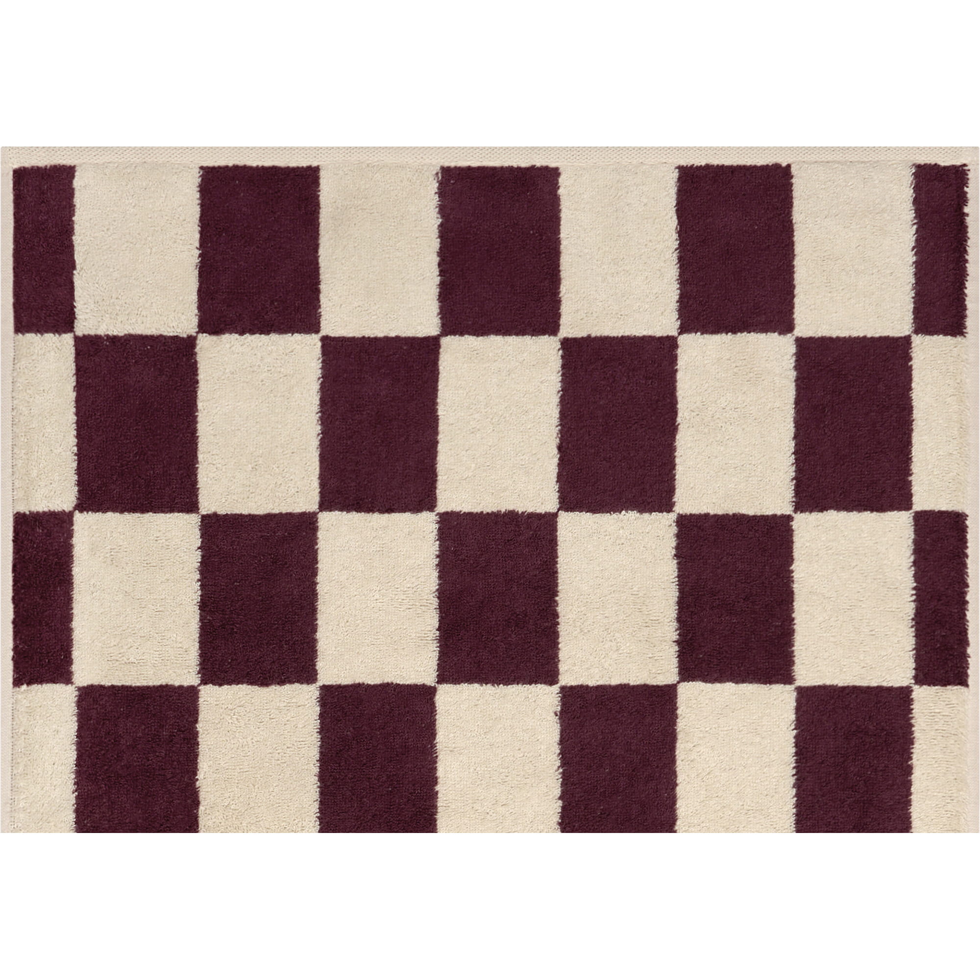 Cawö Handtücher Weekend Karo 6297 natur/burgund - 30 - Duschtuch 70x140 cm