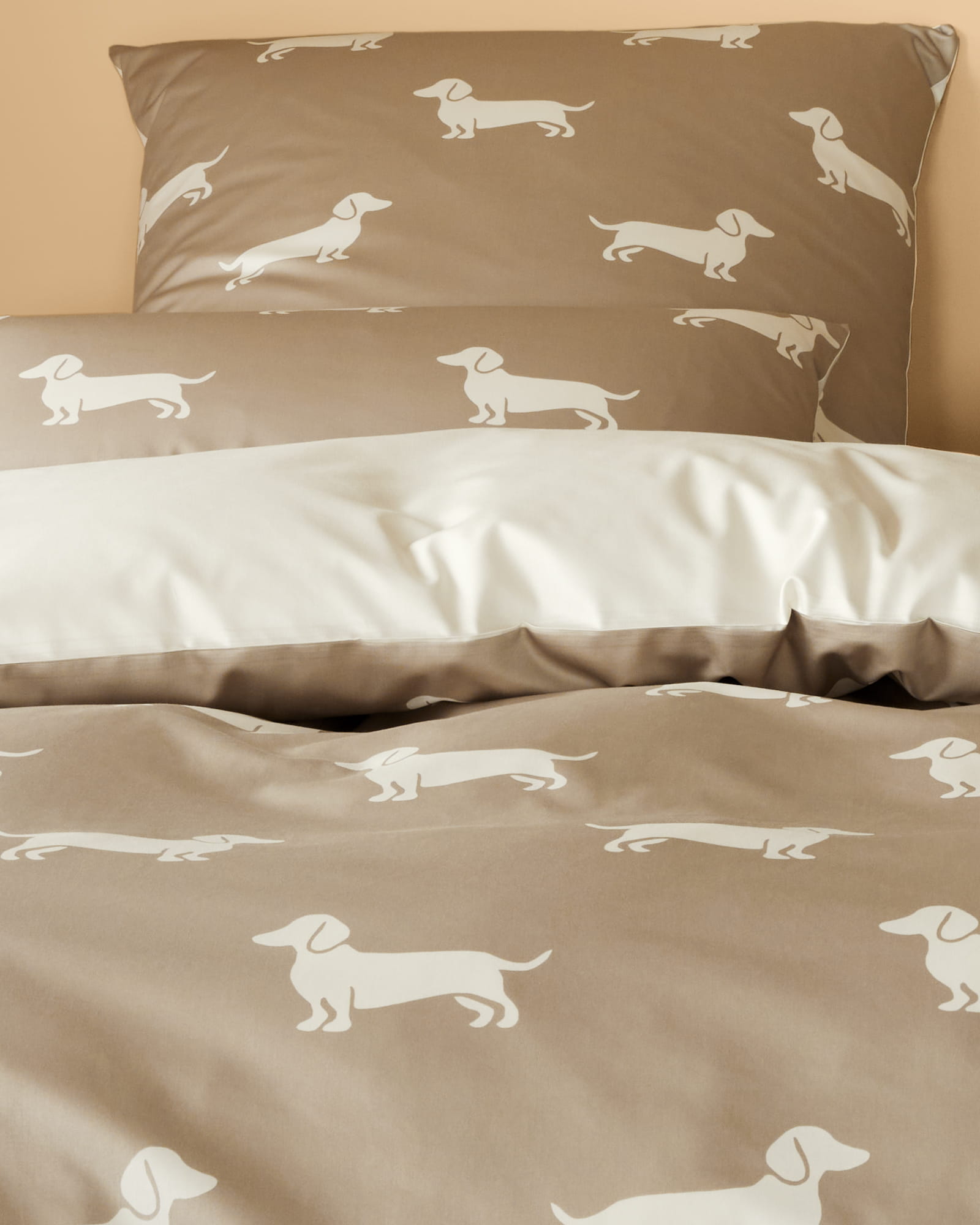 elegante Kissenbezüge WE LOVE DOGS Companion 24542 Natur-Beige - 7 - Nacken-Kissen 40x40 cm