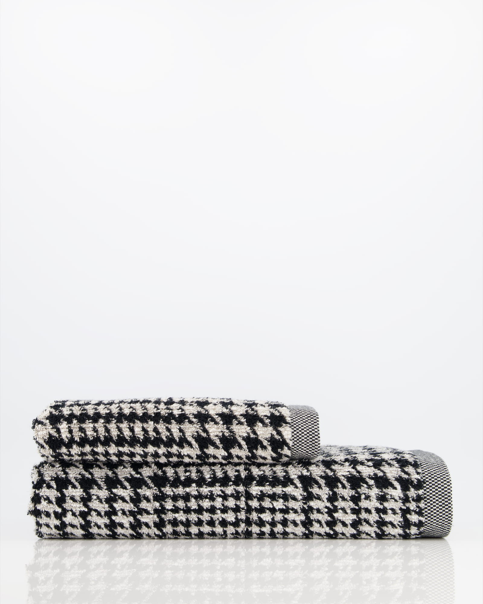 Möve - Brooklyn Glencheck - Farbe:  nature/black - 081 (1-0569/8970) - Handtuch 50x100 cm