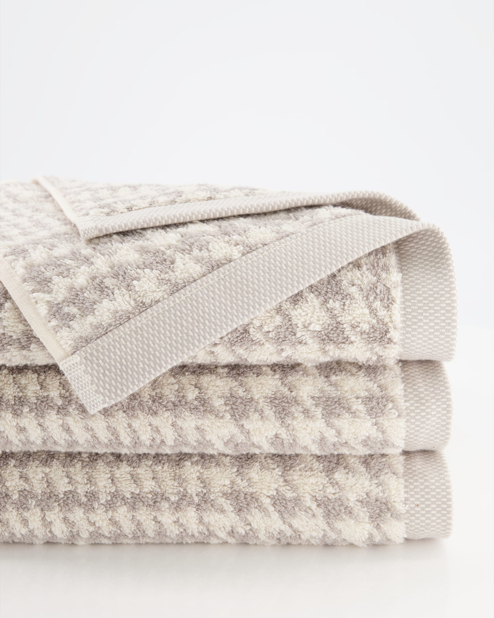 Möve - Brooklyn Glencheck - Farbe:  nature/cashmere - 071 (1-0569/8970) - Handtuch 50x100 cm