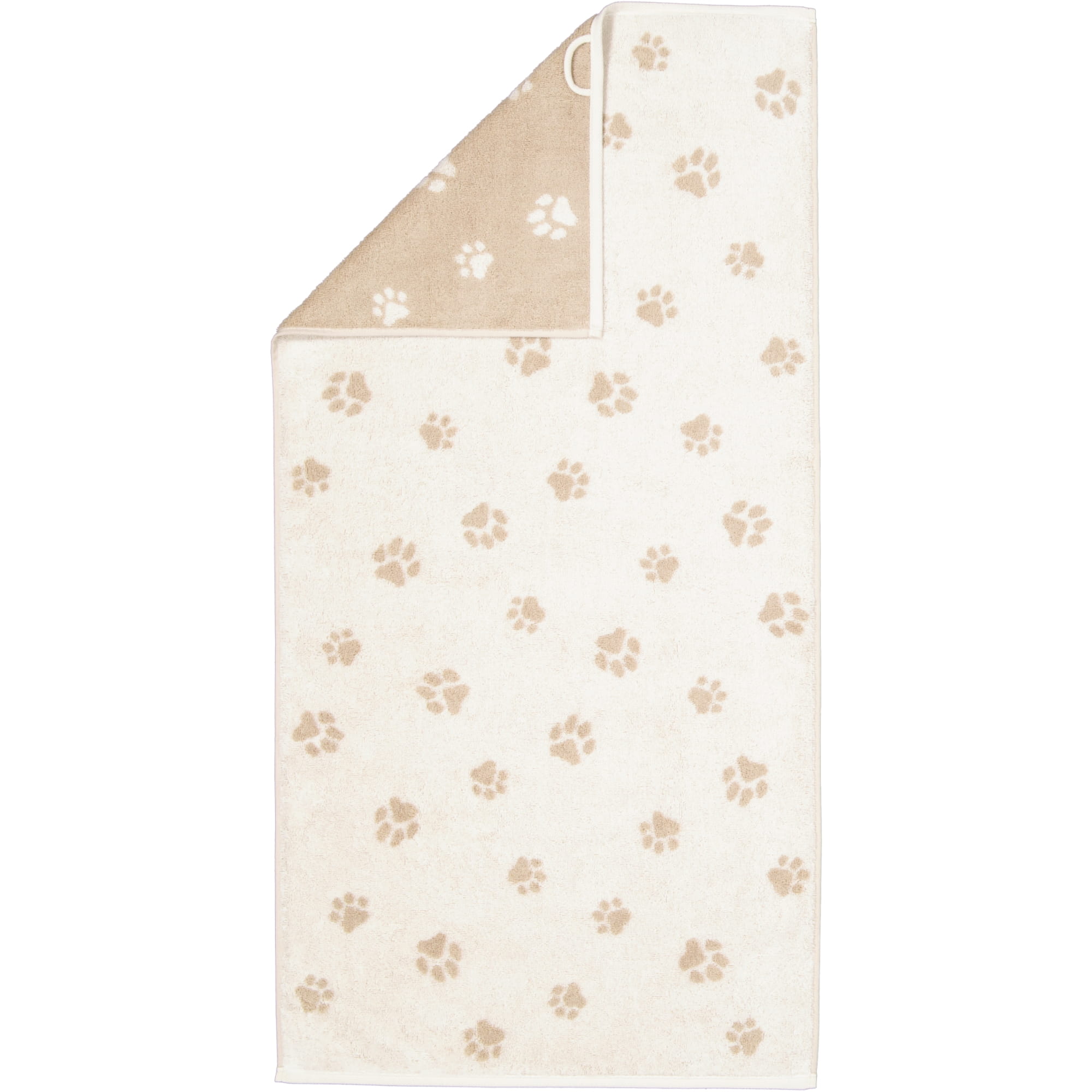 Cawö Handtücher WE LOVE DOGS Paws 6247 Natur-Beige - 33 - Handtuch 50x100 cm