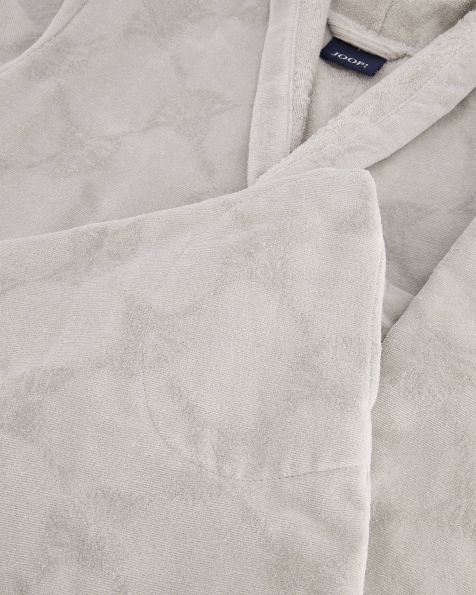 JOOP Damen Bademantel Schalkragen - 1653 - Farbe: Platin - 713 - L