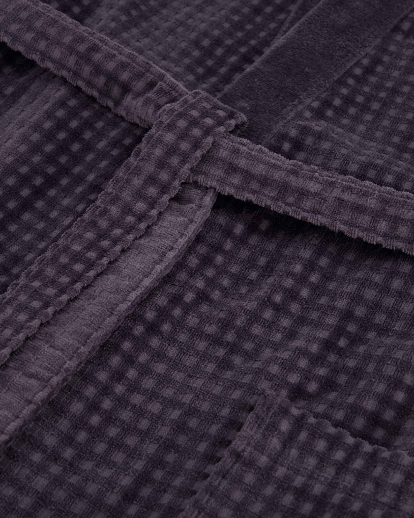 Cawö Herren Bademantel Kimono 3714 - Farbe: anthrazit - 774