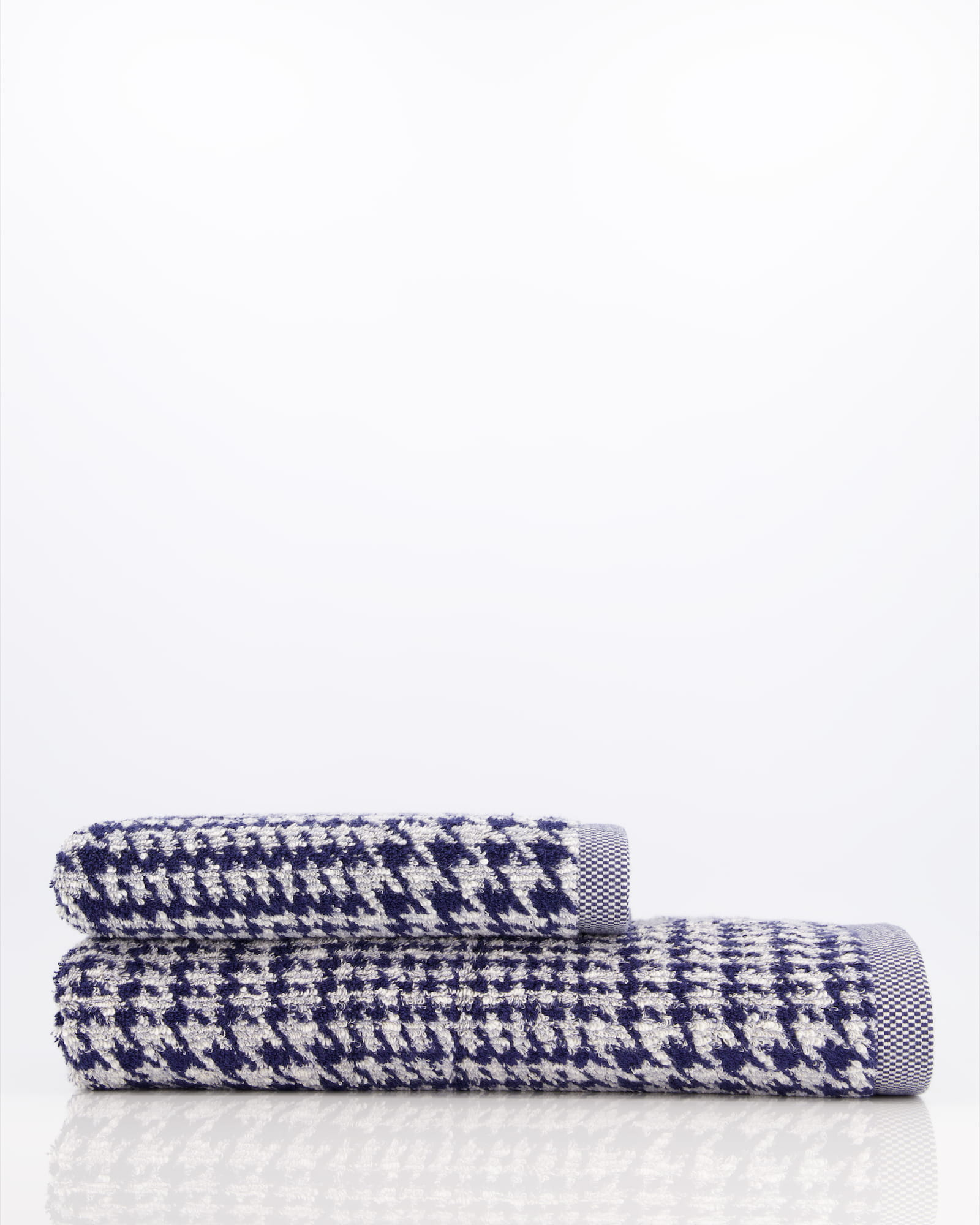 Möve Handtücher Brooklyn Glencheck nature/deep sea - 042 - Handtuch 50x100 cm