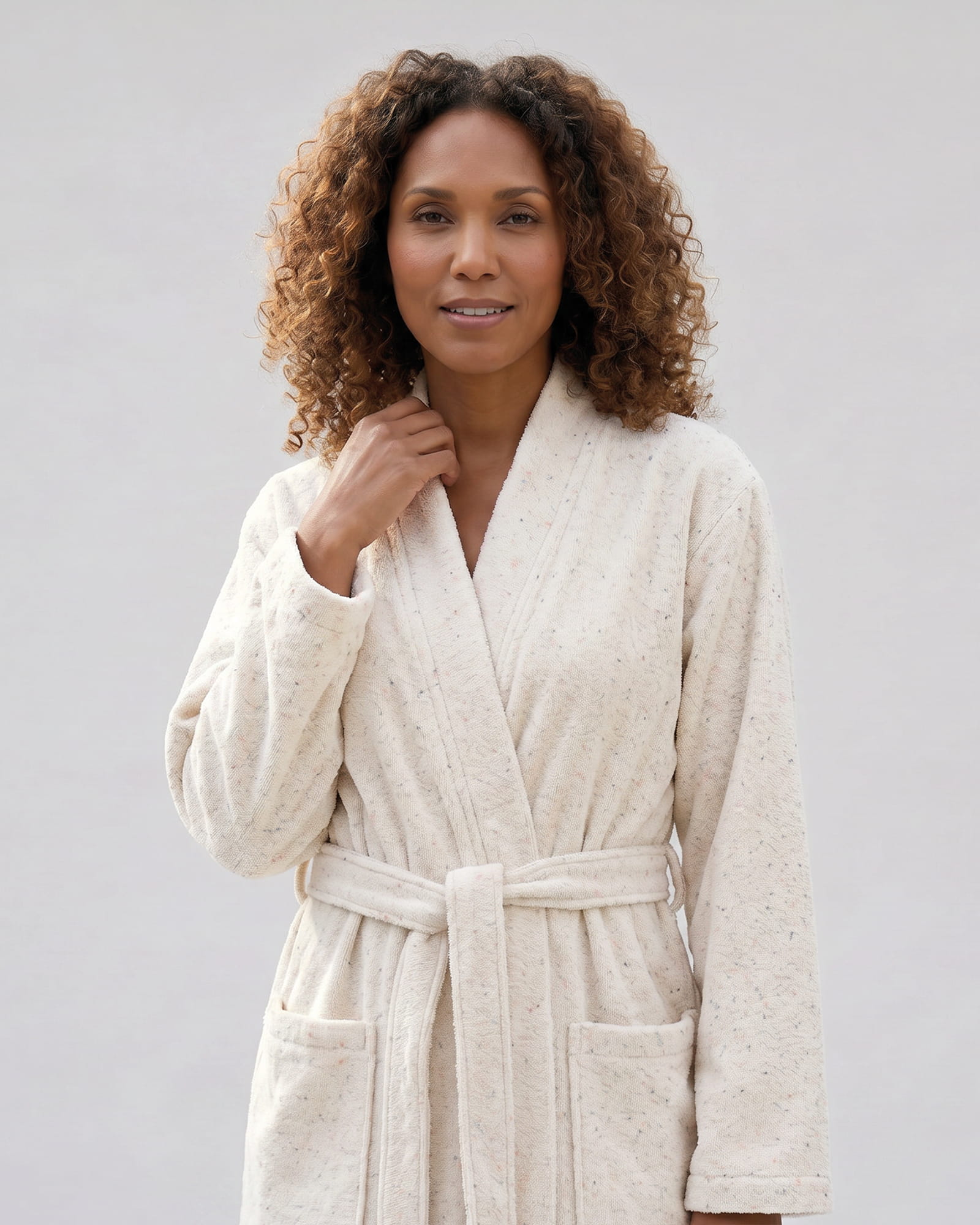 Cawö Home Bademäntel Damen Kimono Neon-Highlights 850 natur/sparkle - 33