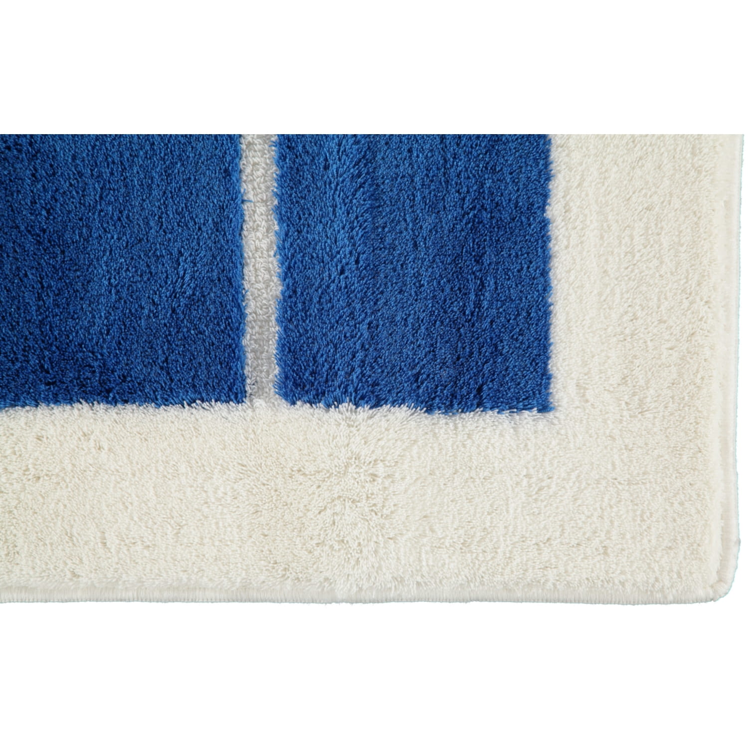 Rhomtuft RHOMY - Badteppich Liberty 256 - Farbe: weiß/blau - 844