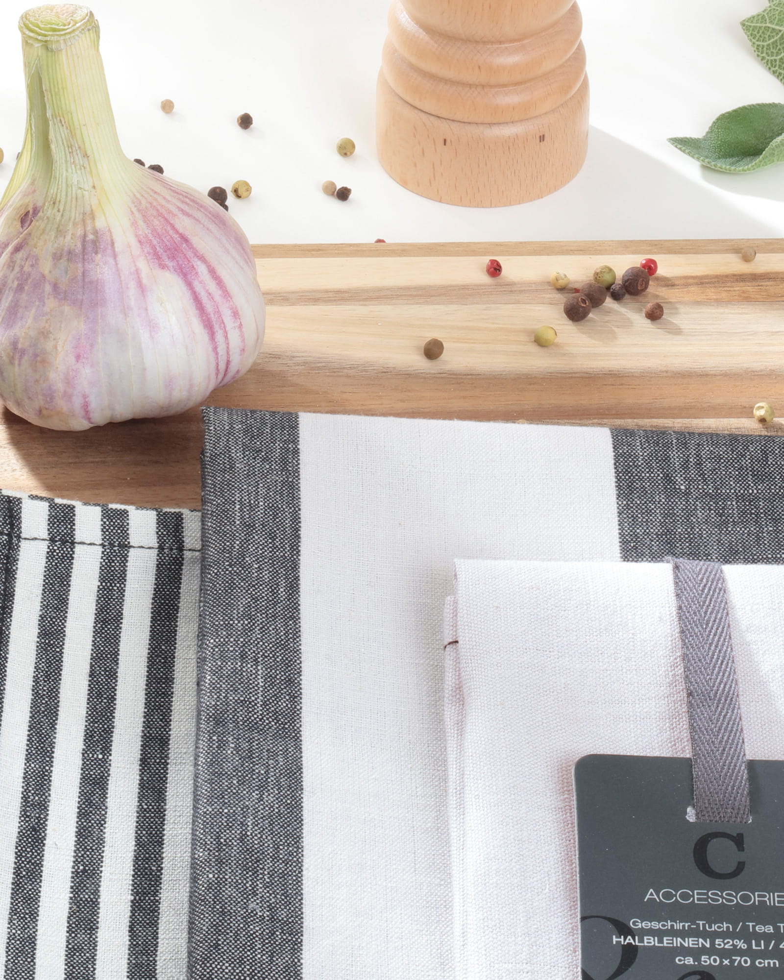 Cawö Cuisine Zoom Uni 124 - Geschirrtuch 50x70 cm - Farbe: sterling - 721