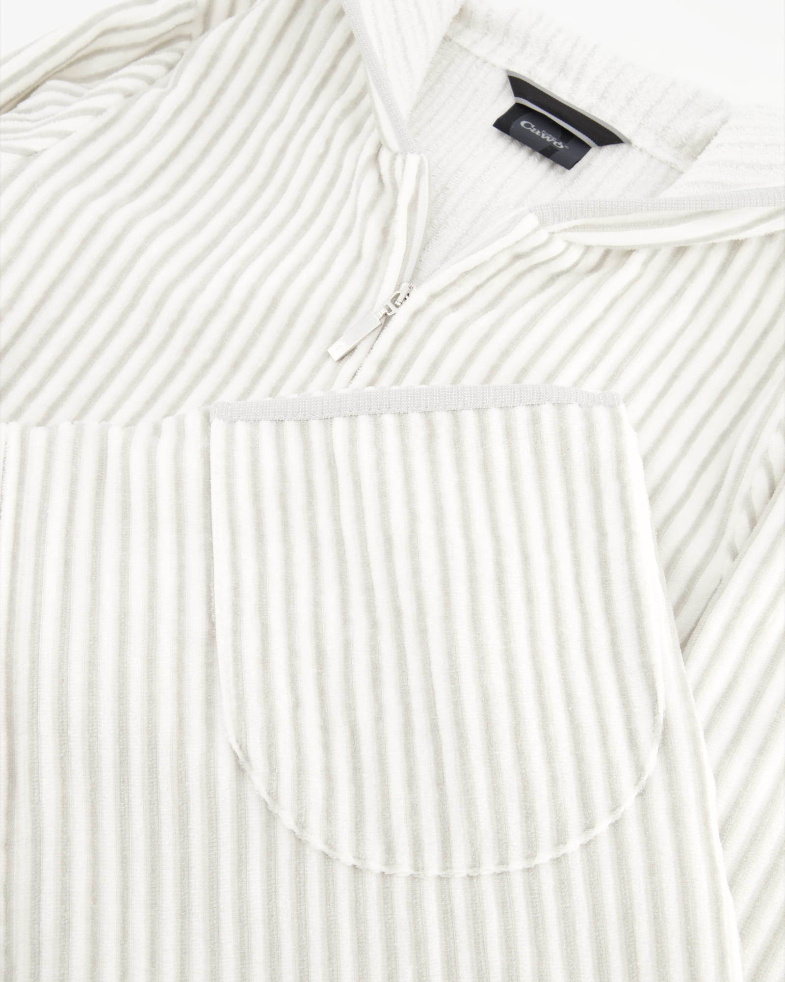 Cawö Bademäntel Damen Reißverschluss 6416 weiss-silber - 76