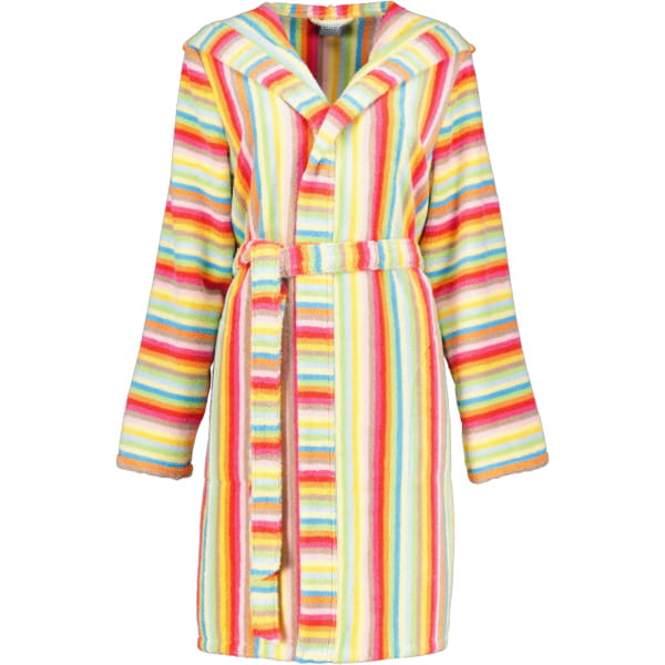 Cawö - Damen Bademantel Life Style - Kurzmantel mit Kapuze 7082 - Farbe: multicolor - 25 - L