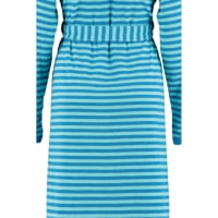 Esprit Damen Bademantel Striped Hoody Kapuze - Farbe: turquoise - 002