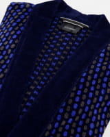 Cawö Herren Bademantel Kimono 4851 - Farbe: blau - 11 - M