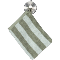 Cawö Handtücher Reverse Wendestreifen 6200 - Farbe: eukalyptus - 44 - Waschhandschuh 16x22 cm