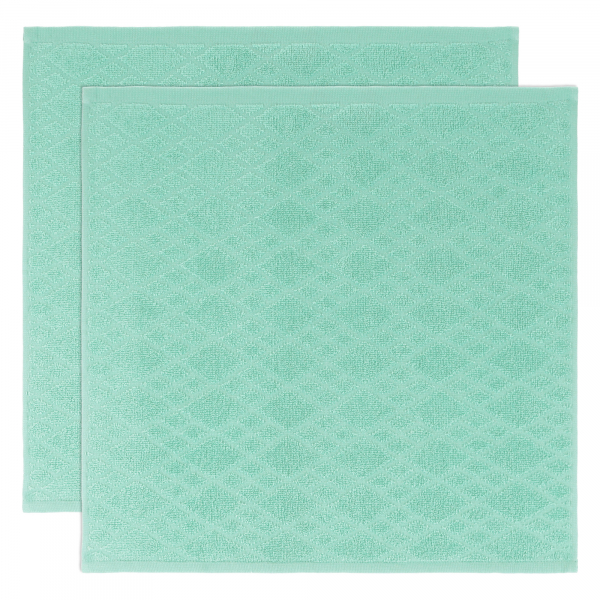 Vossen Küchenhandtücher Urban Grid 2er Set - Farbe: basil blush - 5075 - 50x50 cm