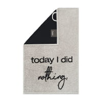 Cawö Gästetücher Postcard Towels Edition 100 - Farbe: today I did nothing - 04 - 30x50 cm