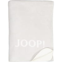 JOOP! Wohndecke Uni-Doubleface - Größe: 150x200 cm - Farbe: Rauch-Ecru