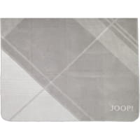 JOOP! Wohndecke Checks - Größe: 150x200 cm - Farbe: Silber-Natur