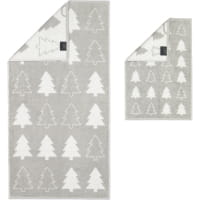 Cawö Christmas Edition Tannenbäume 958 - Farbe: platin - 76 - Handtuch 50x100 cm