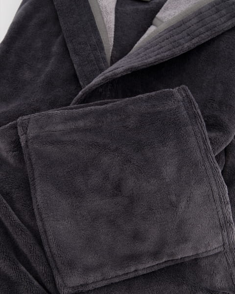 Cawö Home Herren Bademantel Kapuze 801 - Farbe: anthrazit - 71 - XL