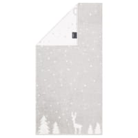 Cawö Handtücher WINTER EDITION Rudi im Schnee 6271 - Farbe: platin/weiß - 76