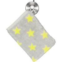 Cawö Handtücher NEW STARS Sterne klein 6261 - Farbe: platin/lime - 75 - Duschtuch 70x140 cm