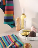 Cawö Home Geschirrtücher Cuisine Lifestyle Blockstreifen 7058 - Farbe: multicolor dunkel - 84 - 50x7