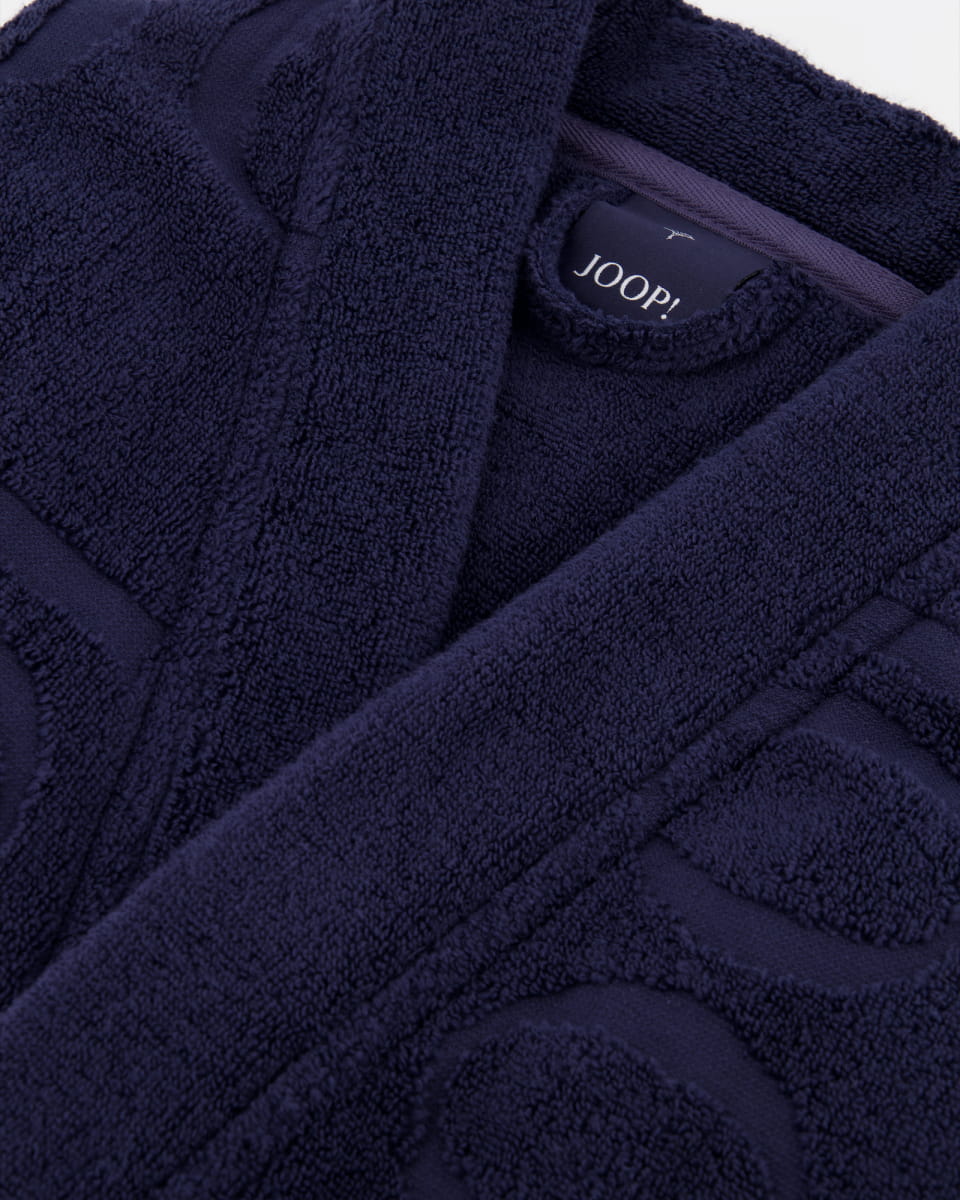 Peignoir Homme Joop! - 100% Coton - Col Châle - Bleu - Taille L