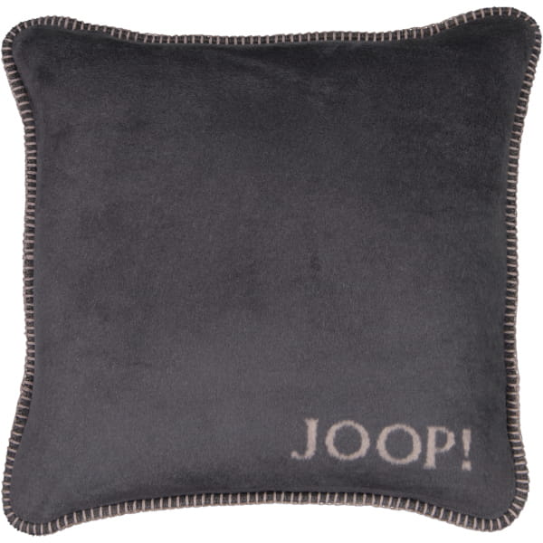 JOOP! Kissenhülle Uni-Doubleface - Größe: 50x50 cm - Farbe: Anthrazit-Taupe günstig online kaufen