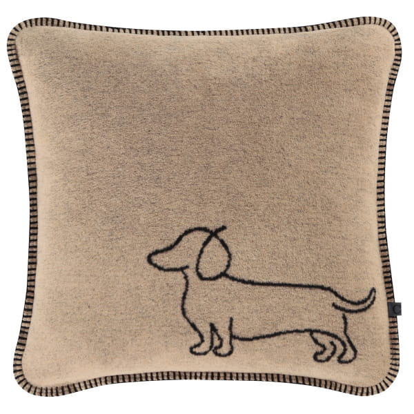 Cawö Kissenhüllen WE LOVE DOGS Companion 62480 - Farbe: schwarz/beige - 93 günstig online kaufen