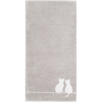 Cawö Handtücher CUTE CATS EDITION You &amp; Me 6263 - Farbe: platin/weiß - 76