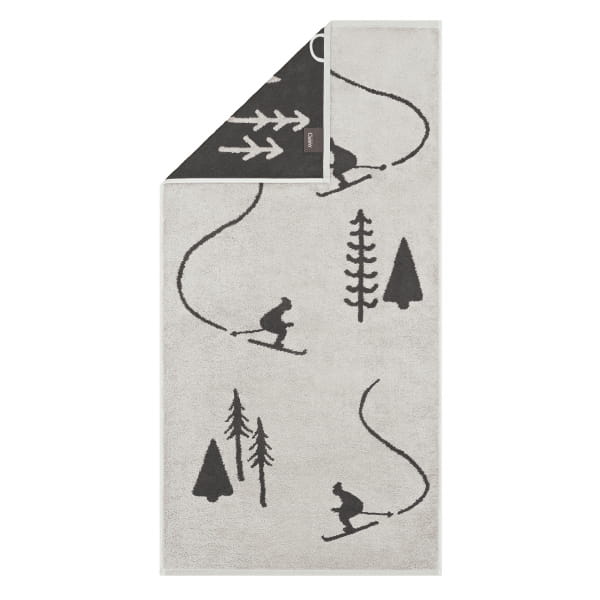 Cawö Handtücher WINTER EDITION Skifahrer 6272 - Farbe: platin/basalt - 70