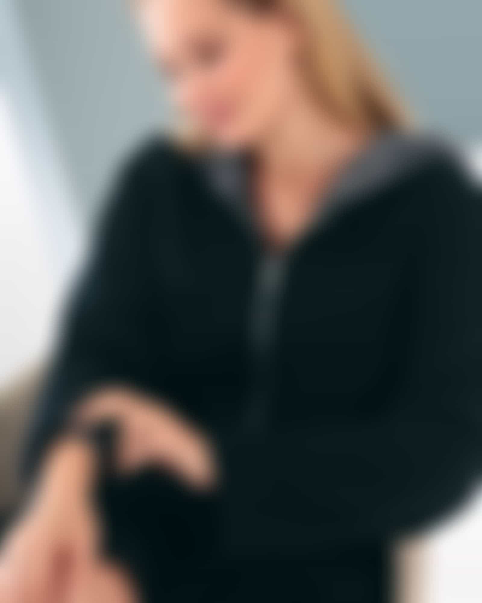 Cawö Bademäntel Damen Kapuze Zipper 5108 - Farbe: schwarz - 97 - XL Detailbild 1