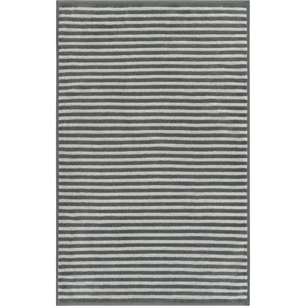 Cawö Badematten Two-Tone Stripes 480 - Farbe: schiefer - 77 - 50x80 cm günstig online kaufen