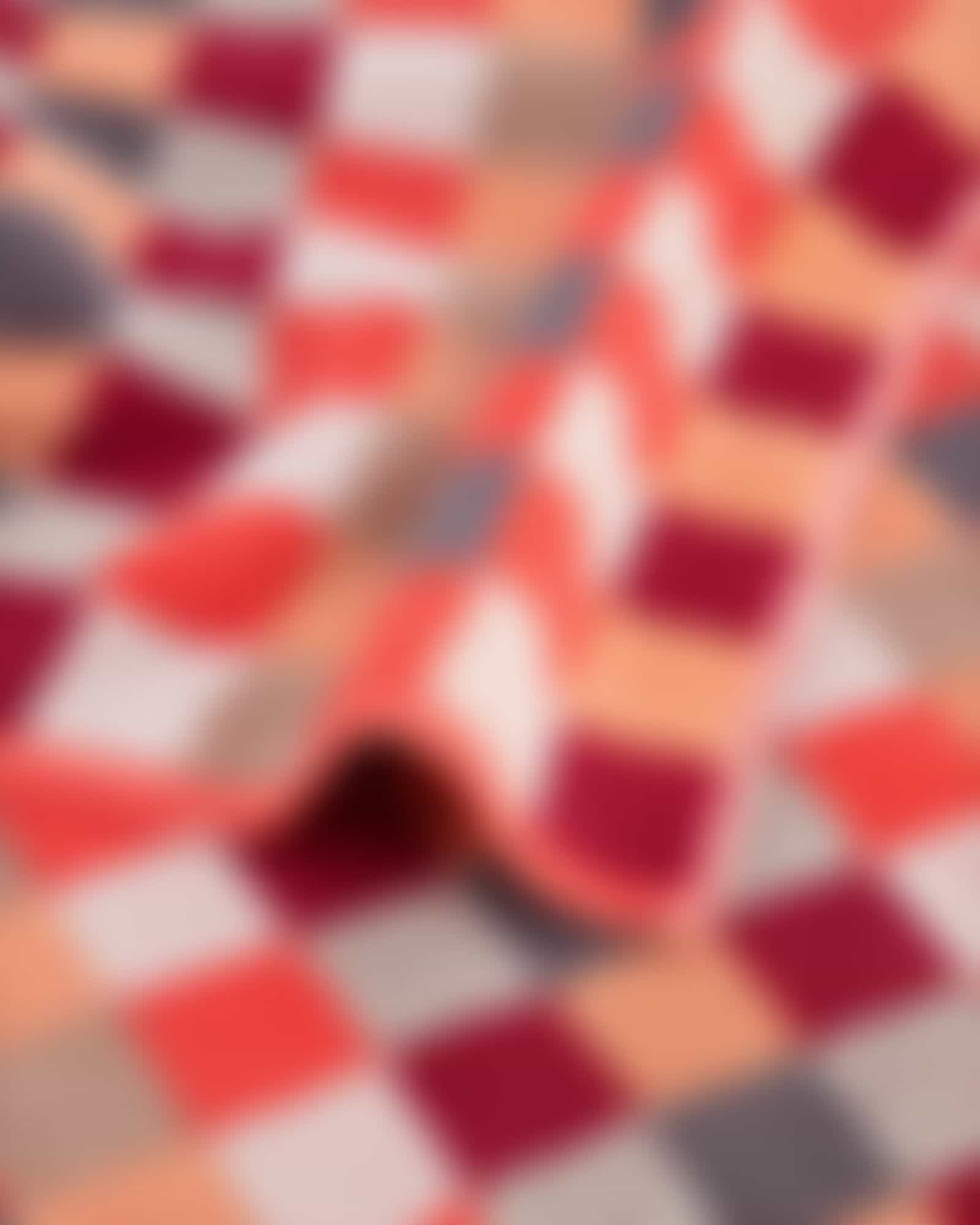 Cawö - Unique Karo 942 - Farbe: koralle - 22 - Gästetuch 30x50 cm