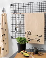 Cawö Home Geschirrtücher Cuisine WE LOVE DOGS Companion 6248 - Farbe: schwarz/beige - 93 - 50x70 cm