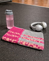 Cawö Fitness-Handtücher LEO STRIPE 6291 - Farbe: vibrant pink - 27 - 50x130 cm