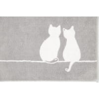Cawö Badematten CUTE CATS You &amp; Me 6263 - Farbe: platin/weiß - 76 - 50x80 cm