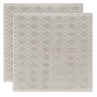 Vossen Küchenhandtücher Urban Grid 2er Set - Farbe: stone - 7160 - 50x50 cm