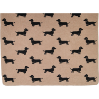Cawö Wohndecken WE LOVE DOGS 62460 - Farbe: schwarz/beige - 93 - 150x200 cm