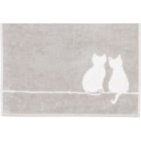 Cawö Handtücher CUTE CATS EDITION You &amp; Me 6263 - Farbe: platin/weiß - 76