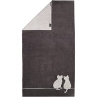 Cawö Handtücher CUTE CATS EDITION You & Me 6263 - Farbe: basalt/platin - 77 - Duschtuch 80x150 cm