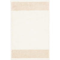 Cawö Handtücher Luxury Home Two-Tone 590 - Farbe: natur - 36 - Waschhandschuh 16x22 cm